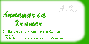 annamaria kromer business card